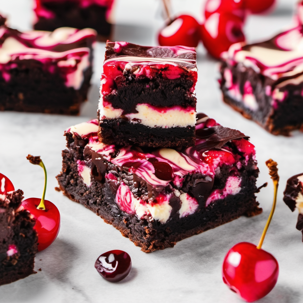 Decadent Cherry Cheesecake Brownies: A Swirled Delight