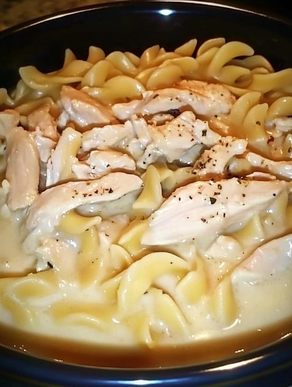 Comforting Chicken & Noodles Crock Pot