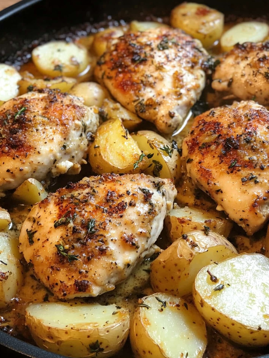 Baked Garlic Parmesan Chicken and Potatoes