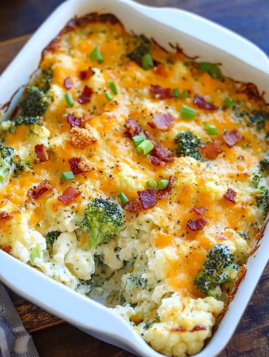 Loaded Cauliflower Broccoli Casserole: A Comforting Side Dish