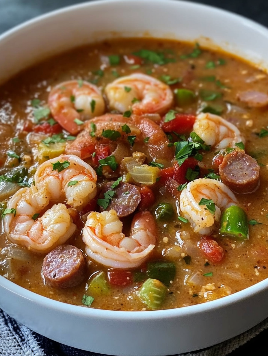 Hommade Creole-Style Shrimp and Sausage Gumbo Recipe