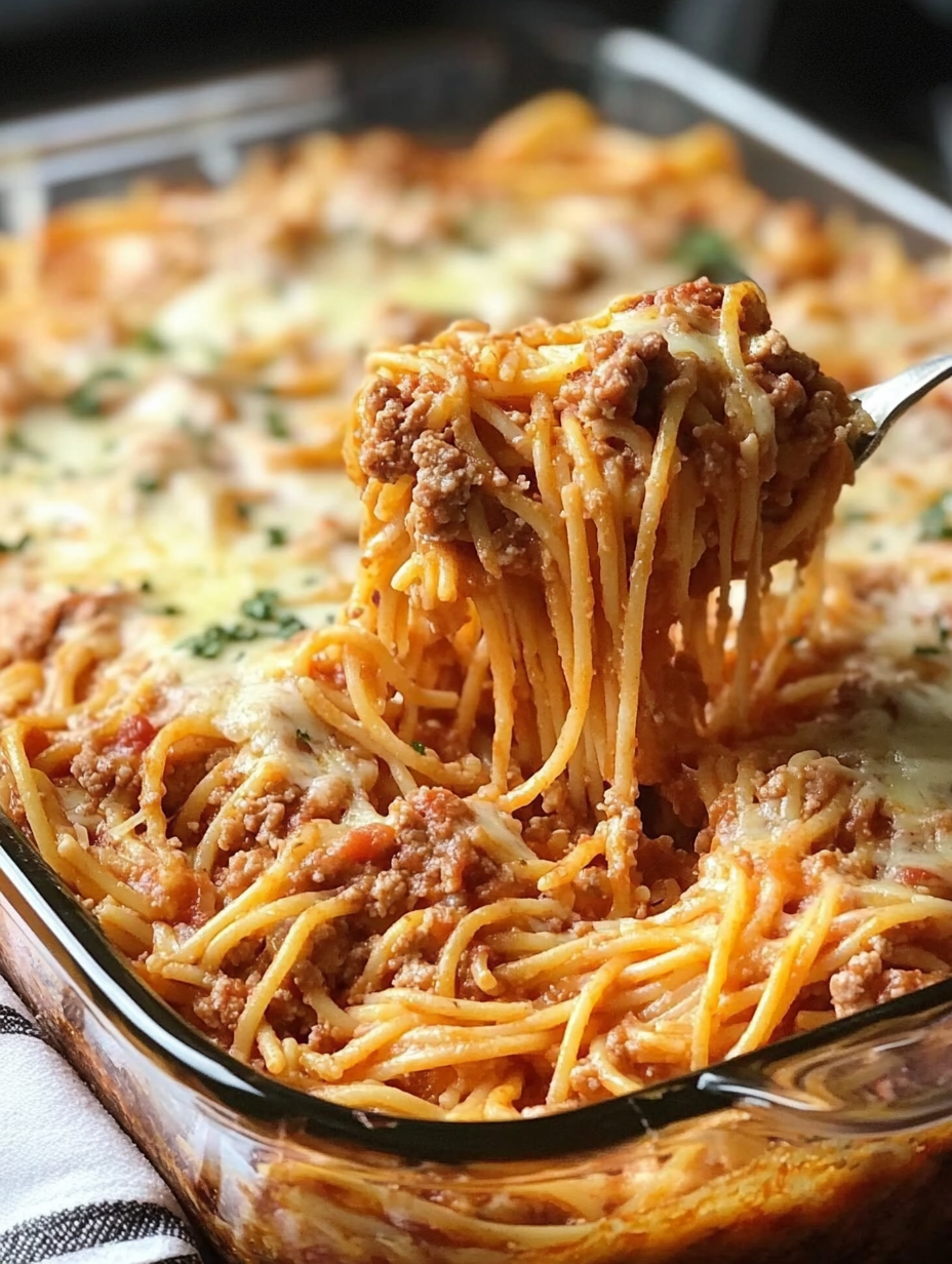 Hommade Million Dollar Spaghetti Casserole