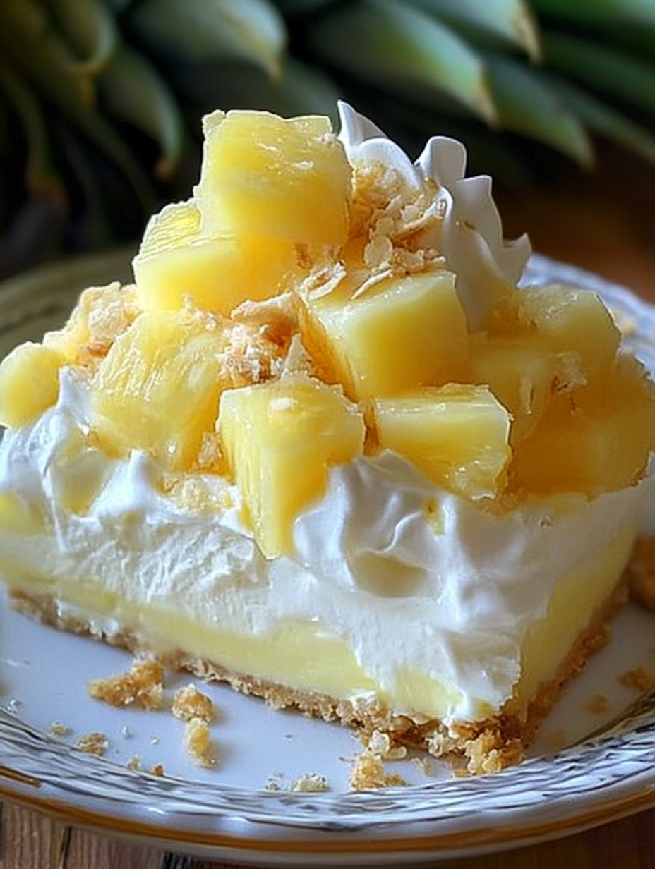 No-Bake Pineapple Cream Dessert recipe