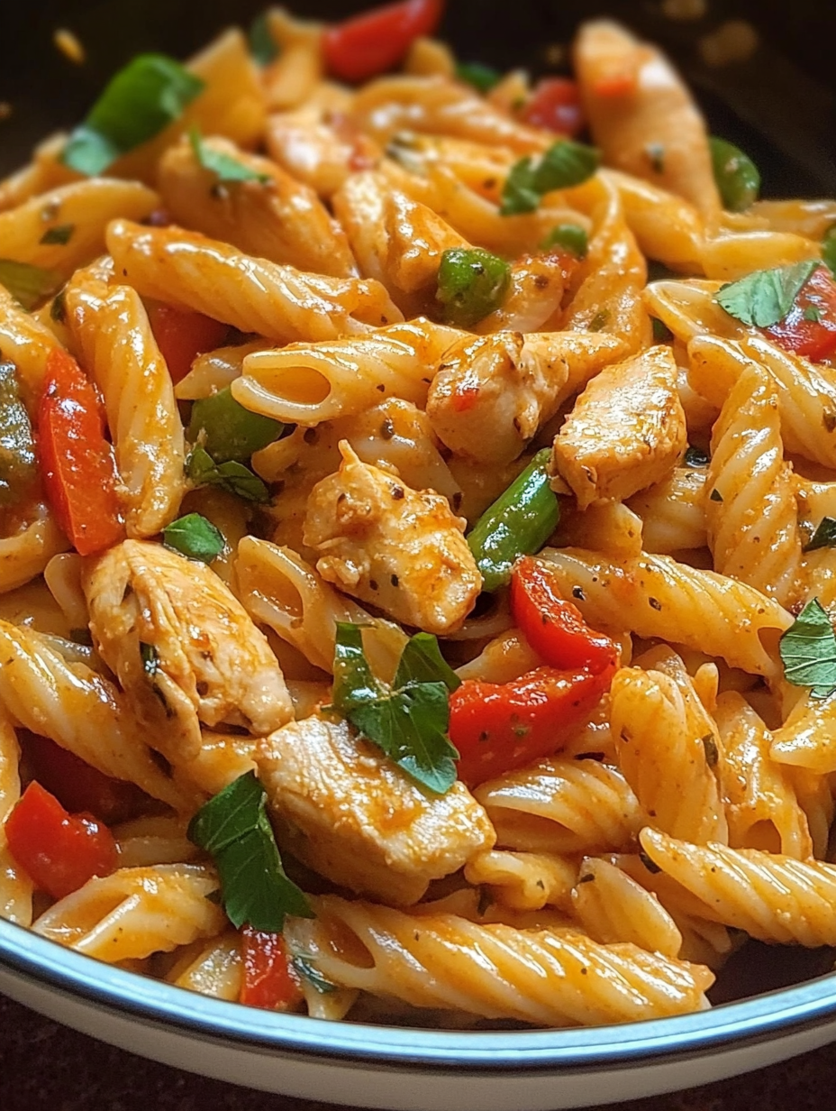 Hommade Rasta Pasta With Spicy Chicken Recipe