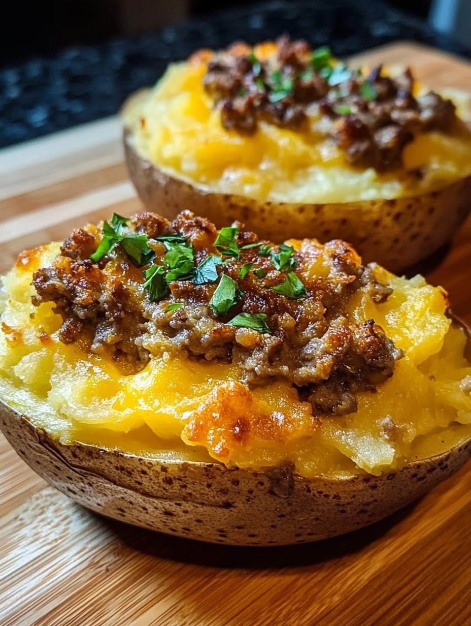 Hommade Shepard’s Pie Baked Potato