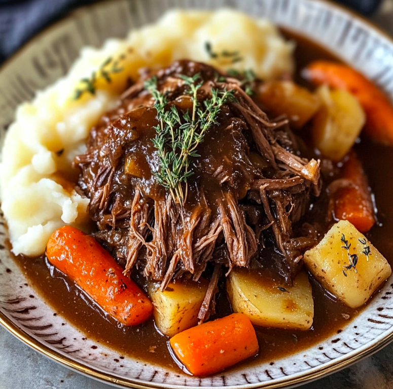 Classic Pot Roast Over Mashed Potatoes: A Comfort Food Favorite