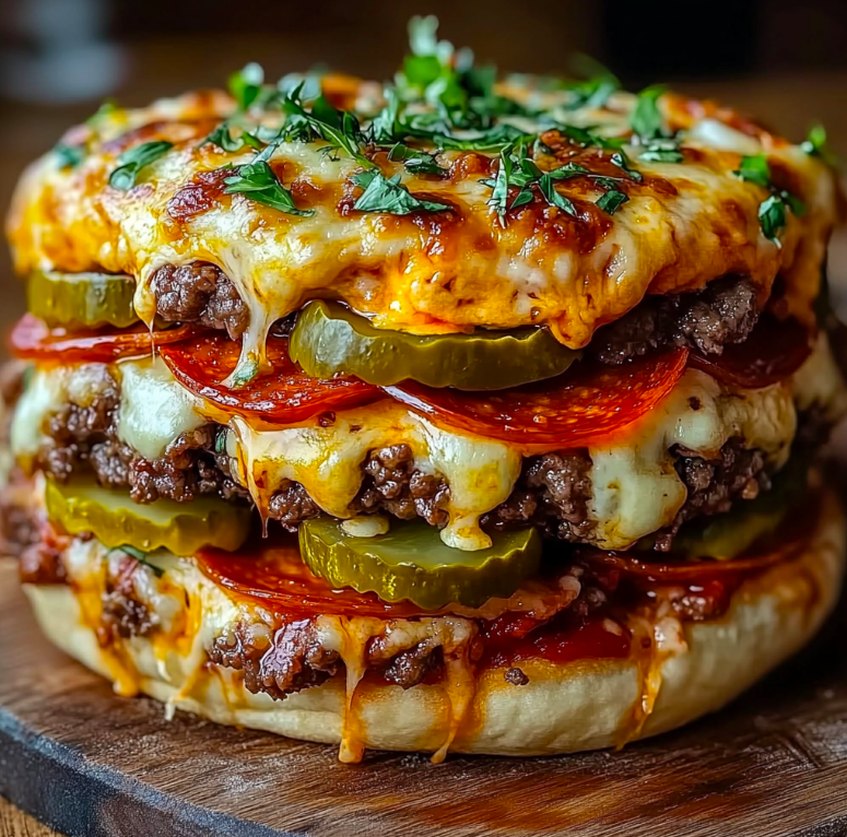 Cheesy Pizza Burger Pie: The Ultimate Comfort Food Fusion