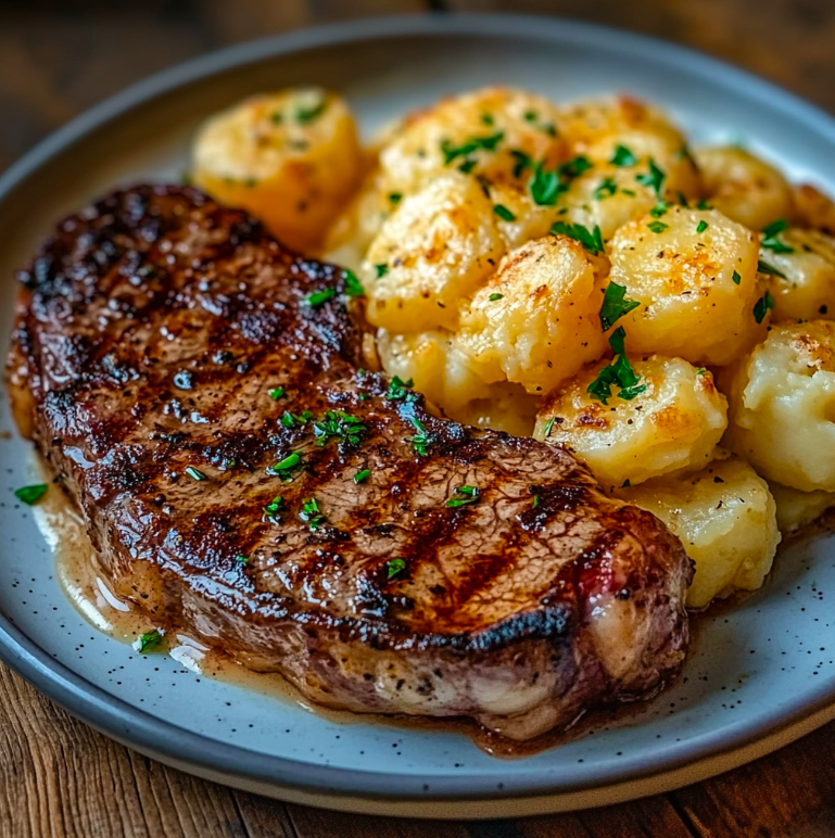 Ribeye Steak with Cheesy Scalloped Potatoes: A Match Made in Dinner Heaven