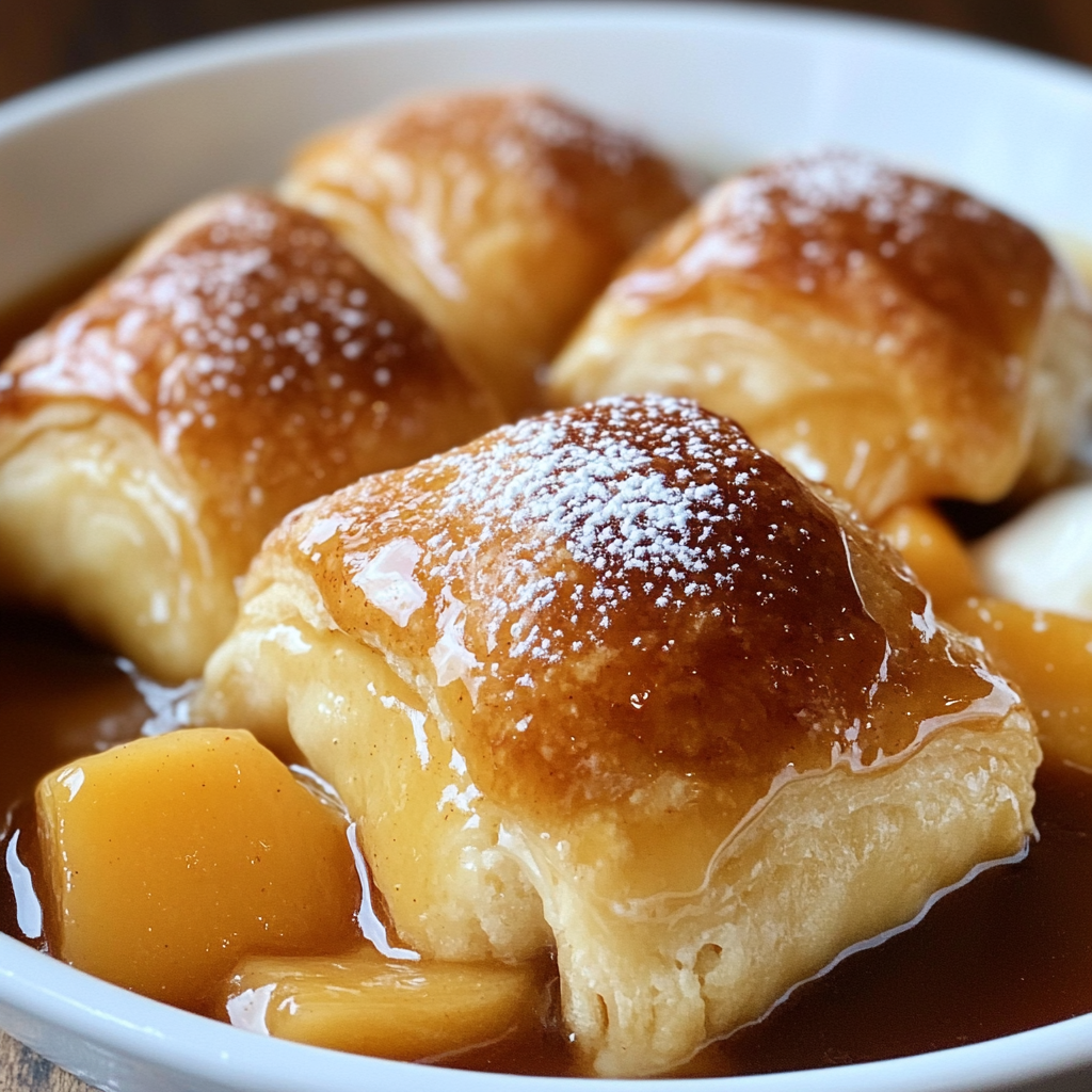 Easy Peach Dumplings Recipe