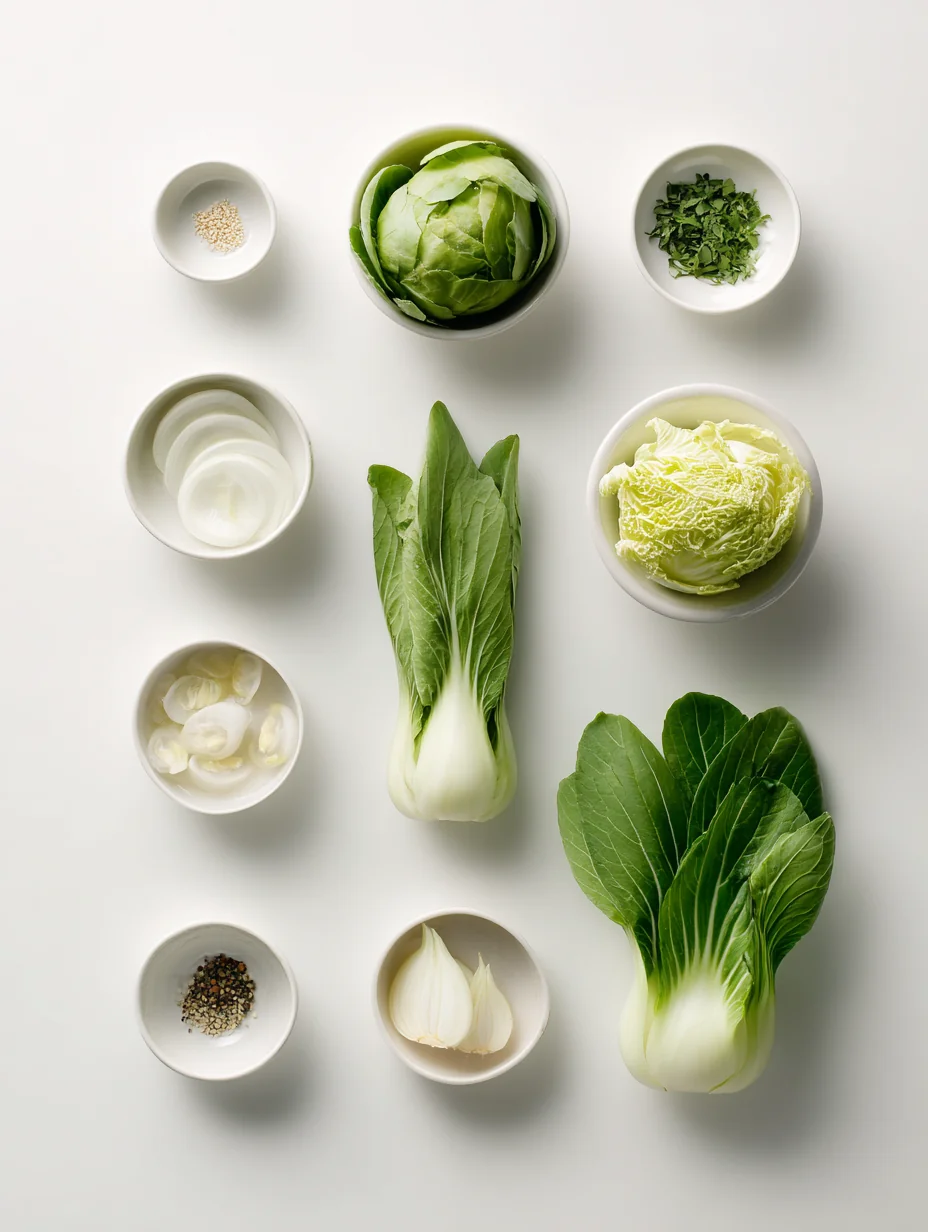 Ingredients for Bok Choy Chicken Soup is a nourishing and comforting dish th