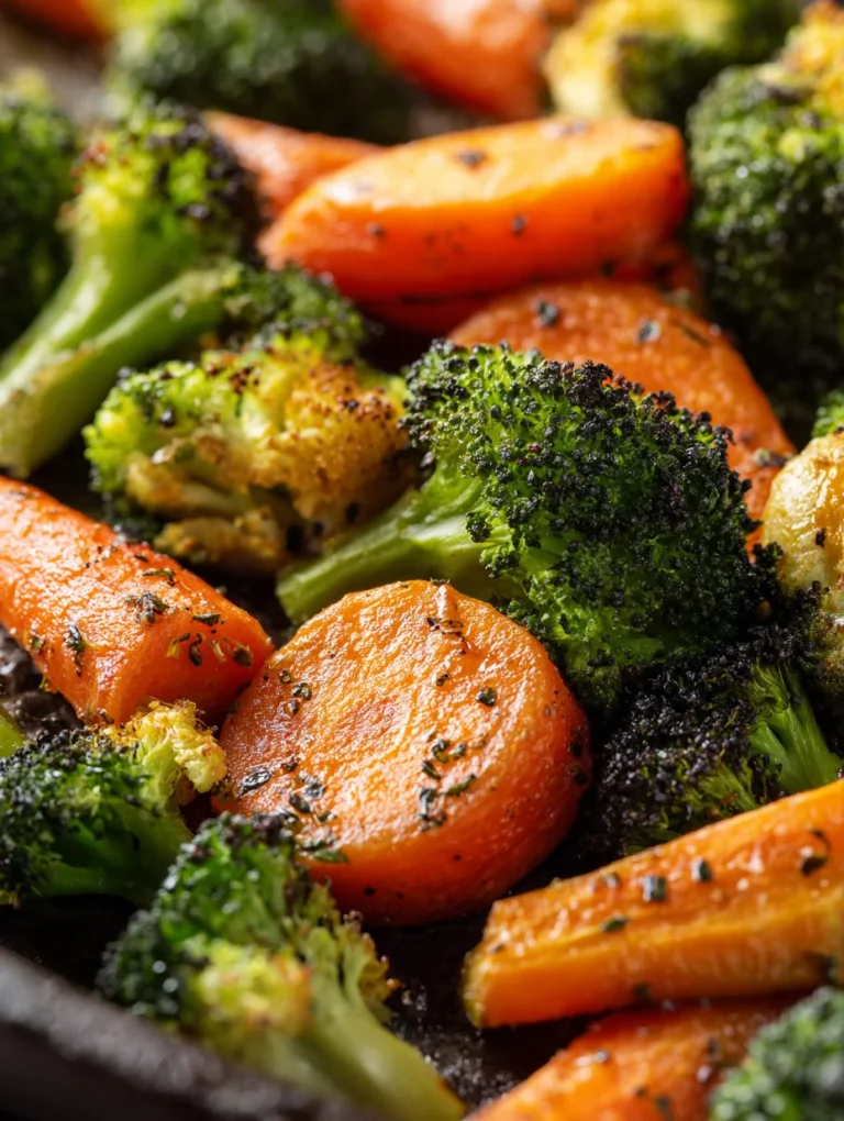 This roasted broccoli and carrots - easy crispy oven roasted veggie side is a simple dinner recipe made with everyday ingredients. Perfect for busy days and family meals.