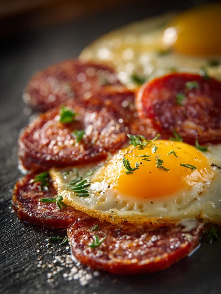 This sizzling salami and cheesy eggs is a simple breakfast recipe made with everyday ingredients. Perfect for busy days and family meals.
