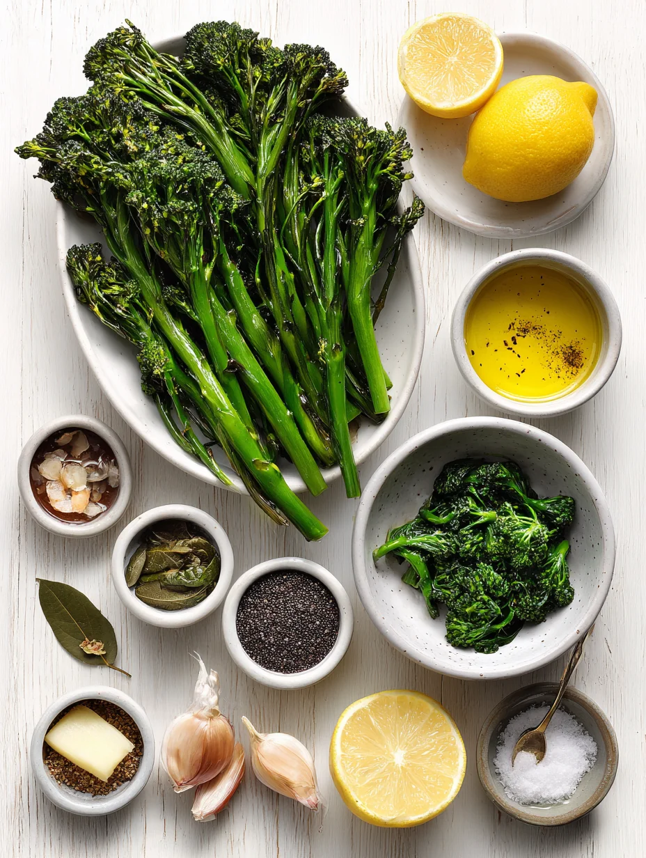 Ingredients for Zesty Lemon Roasted Broccolini brings together vibrant flavo