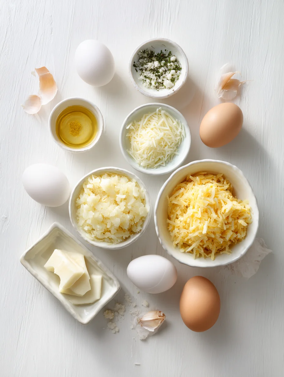 Ingredients for The Loaded Hash Brown Breakfast Bowl with Scrambled Eggs and