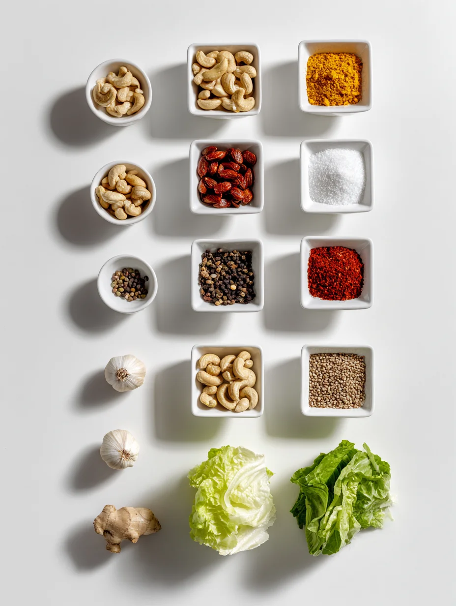 Ingredients for Explore the vibrant flavors and textures of the Crispy Cashe