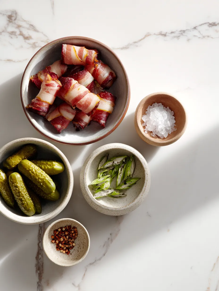 Ingredients for Crunchy Bacon-Wrapped Pickles: A Comprehensive Guide to Making the Perfect Appetizer