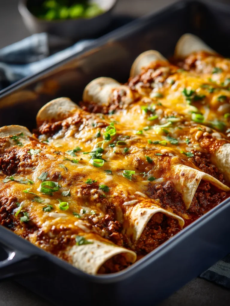 This ground beef enchiladas is a simple dinner recipe made with everyday ingredients. Perfect for busy days and family meals.