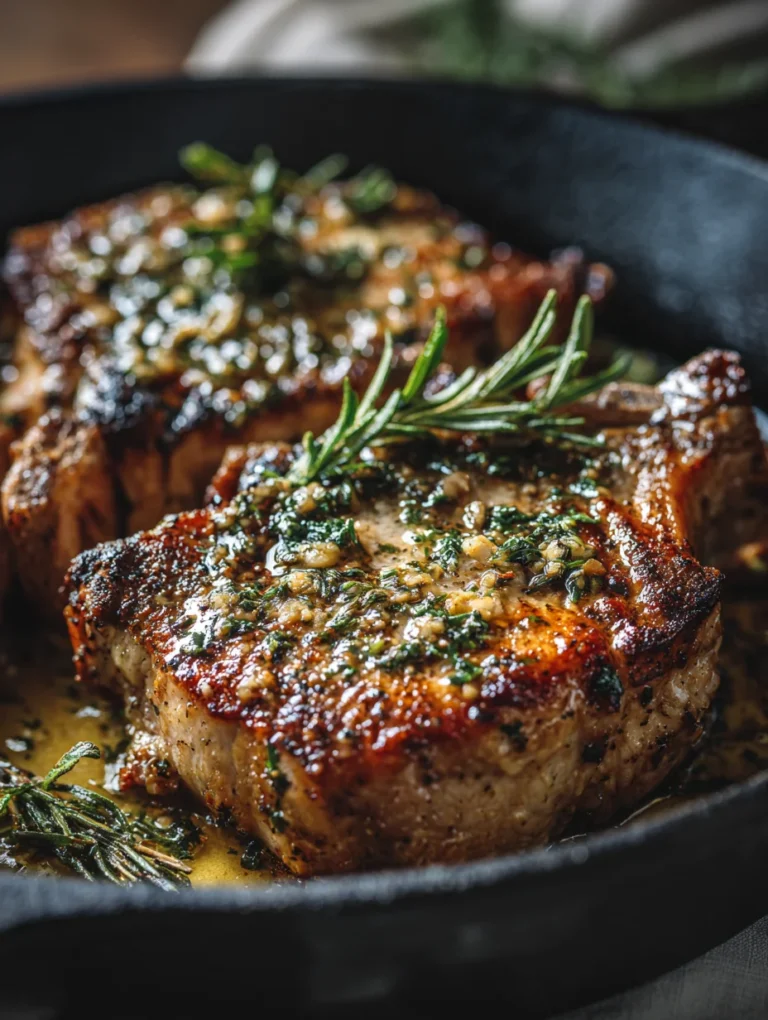 This garlic butter pan seared pork chops a flavorful delight is a simple dinner recipe made with everyday ingredients. Perfect for busy days and family meals.