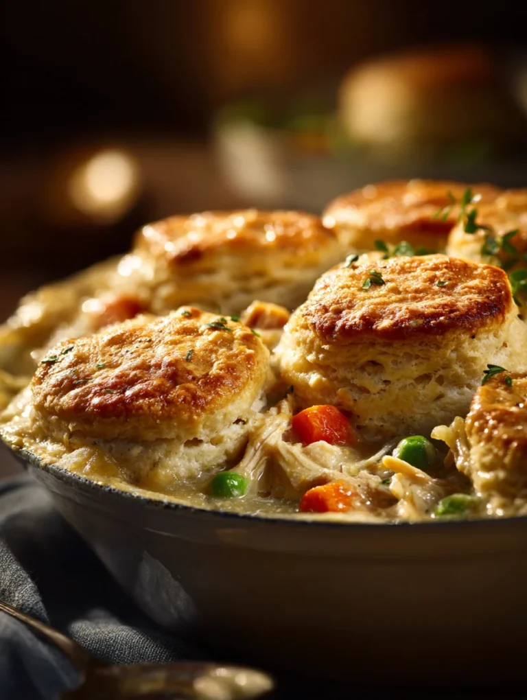 This chicken pot pie with biscuits amazing is a simple dinner recipe made with everyday ingredients. Perfect for busy days and family meals.