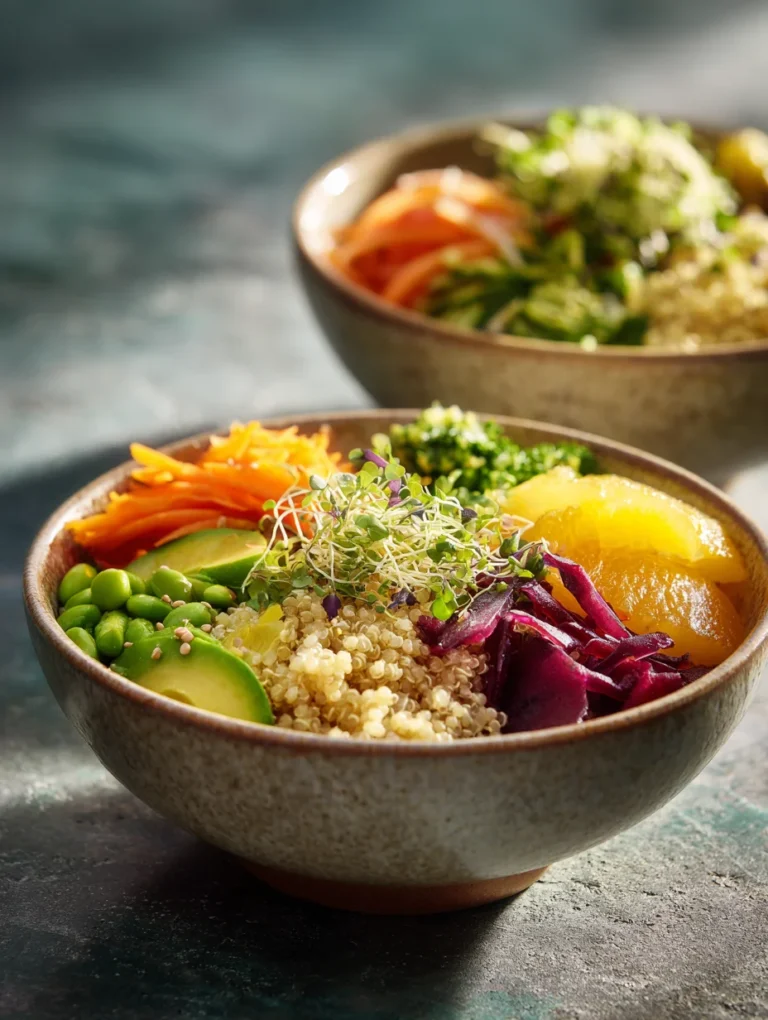 This quinoa rainbow veggie bowl with citrus dressing is a simple dinner recipe made with everyday ingredients. Perfect for busy days and family meals.