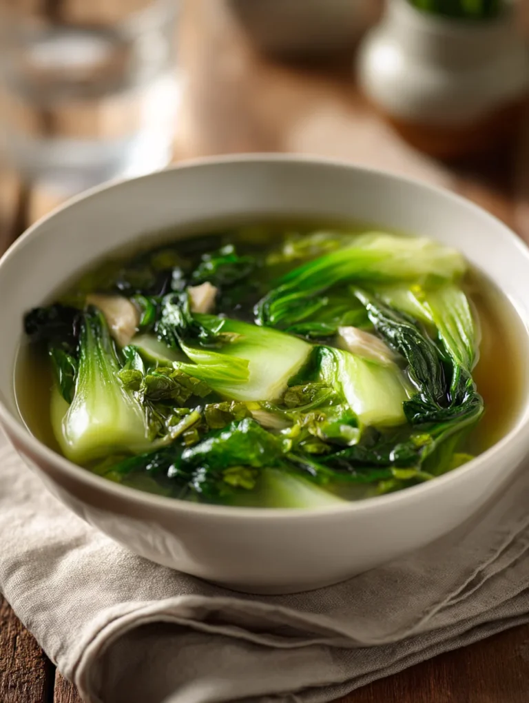 This bowl of bok choy chicken soup is a simple dinner recipe made with everyday ingredients. Perfect for busy days and family meals.