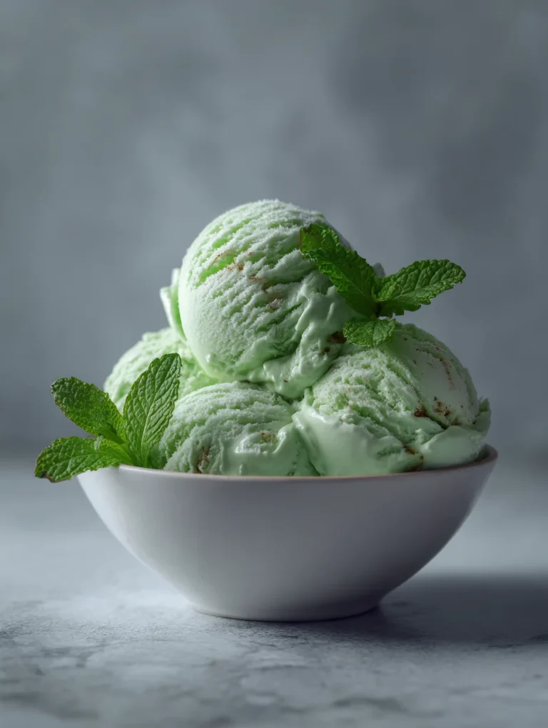 This select refreshing homemade fresh mint ice cream is a simple dessert recipe made with everyday ingredients. Perfect for busy days and family meals.