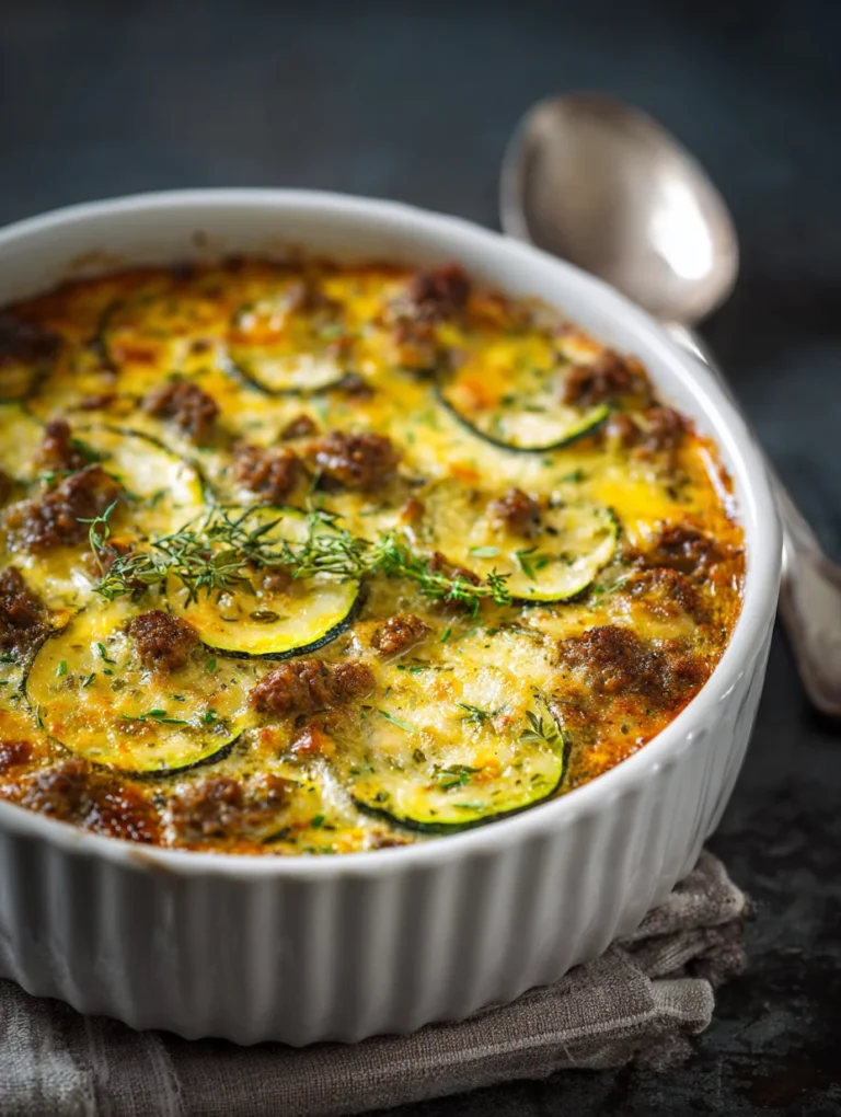 This ground beef zucchini casserole is a simple dinner recipe made with everyday ingredients. Perfect for busy days and family meals.