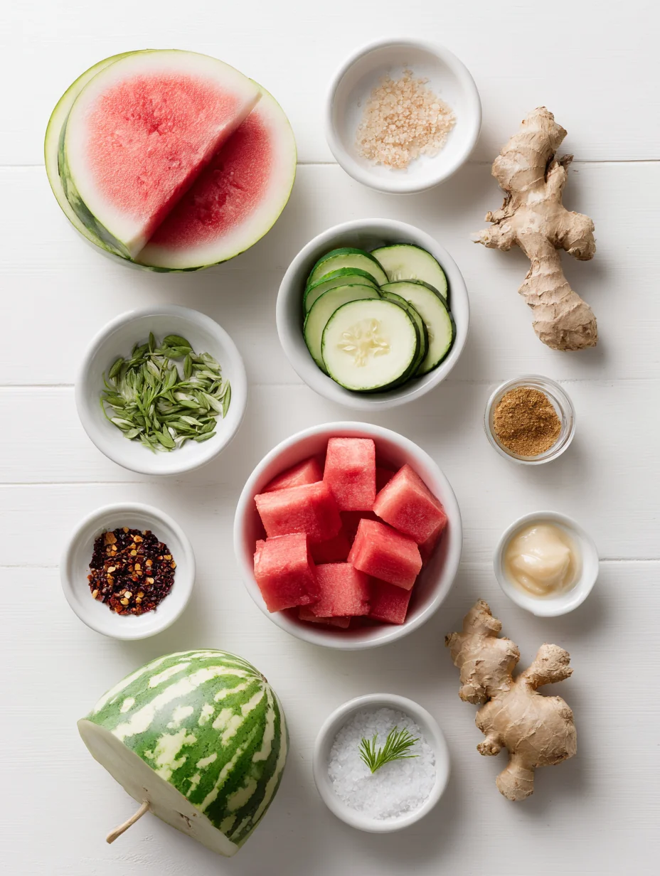 Ingredients for Welcome to the refreshing world of the Watermelon Vanilla Gi