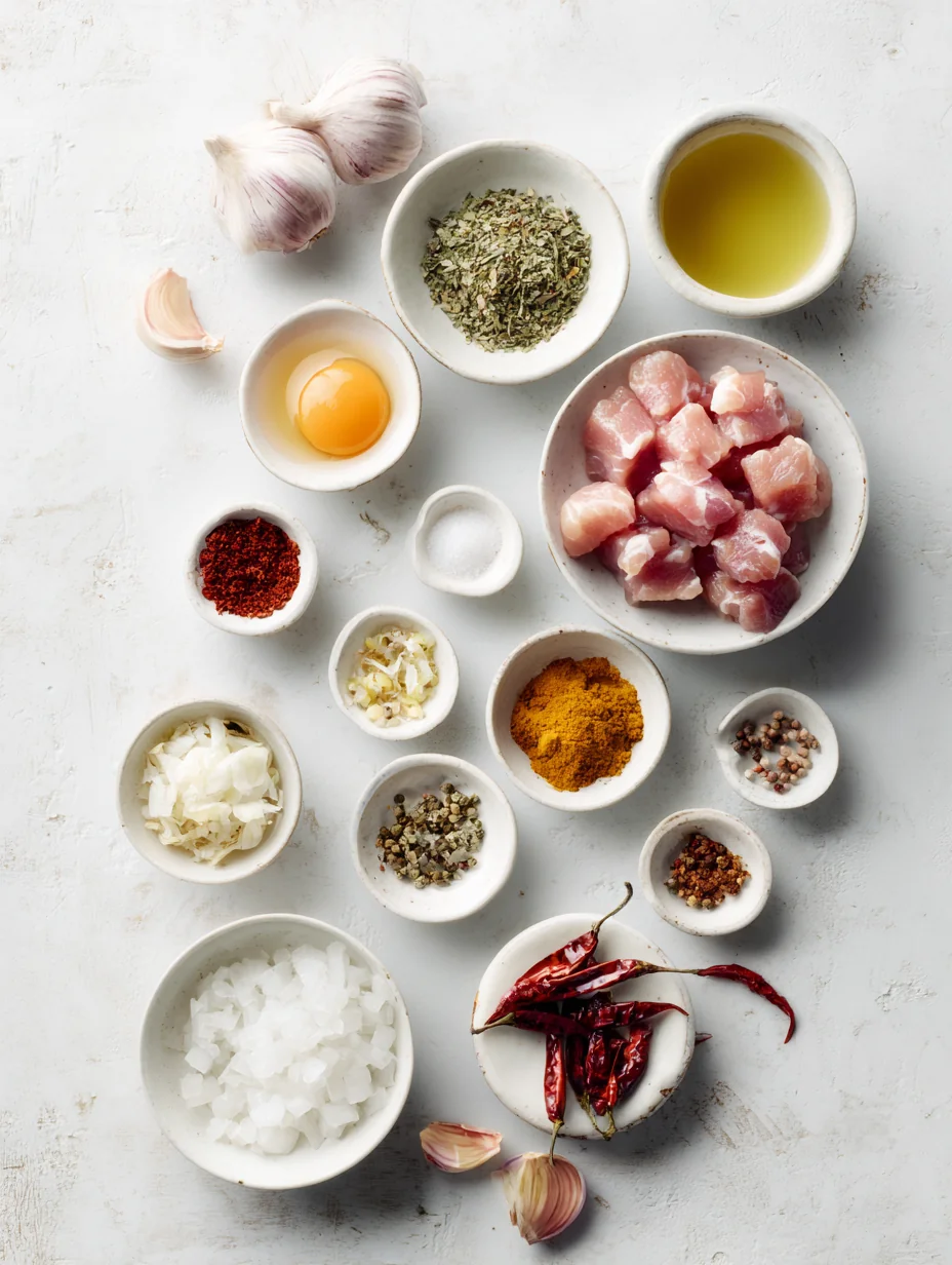 Ingredients for Sizzling Garlic Pork Bites