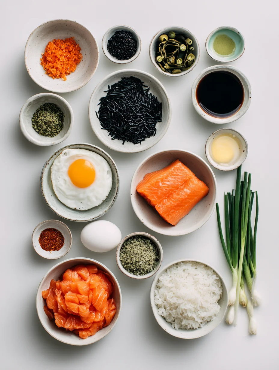 Ingredients for Spicy Salmon Sushi Bake is a delightful fusion dish that bri