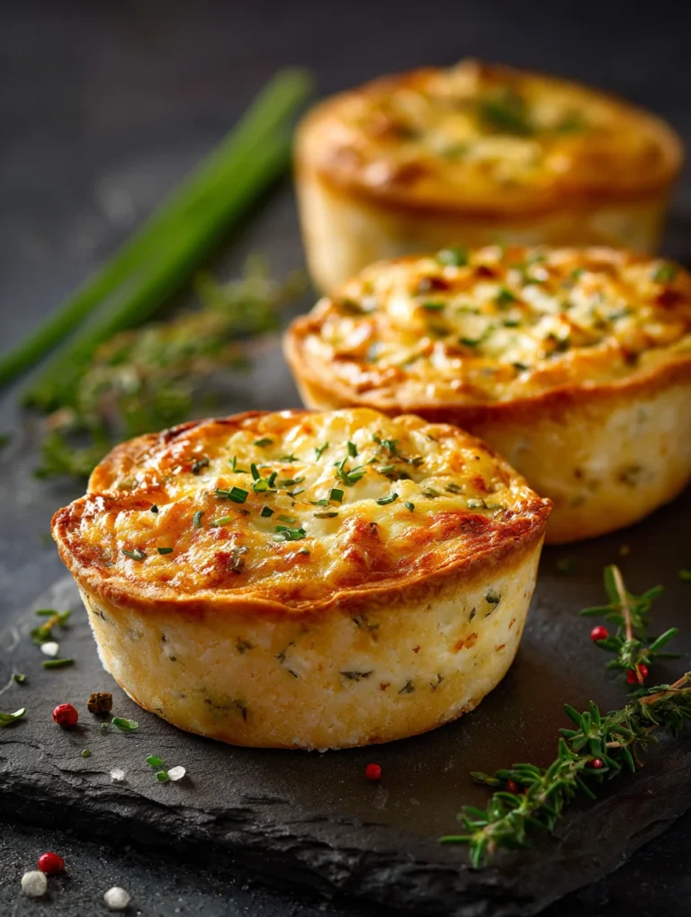 This mini-quiches with three types of cheese is a simple breakfast recipe made with everyday ingredients. Perfect for busy days and family meals.