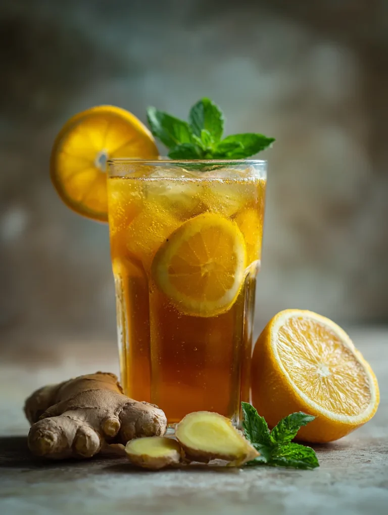 This zesty chill: iced orange ginger green tea is a simple drink recipe made with everyday ingredients. Perfect for busy days and family meals.