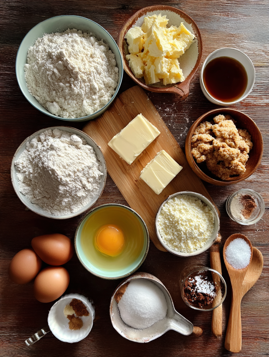Ingredients for Lemon Curd Crinkle Cookies Recipe Citrus Dessert