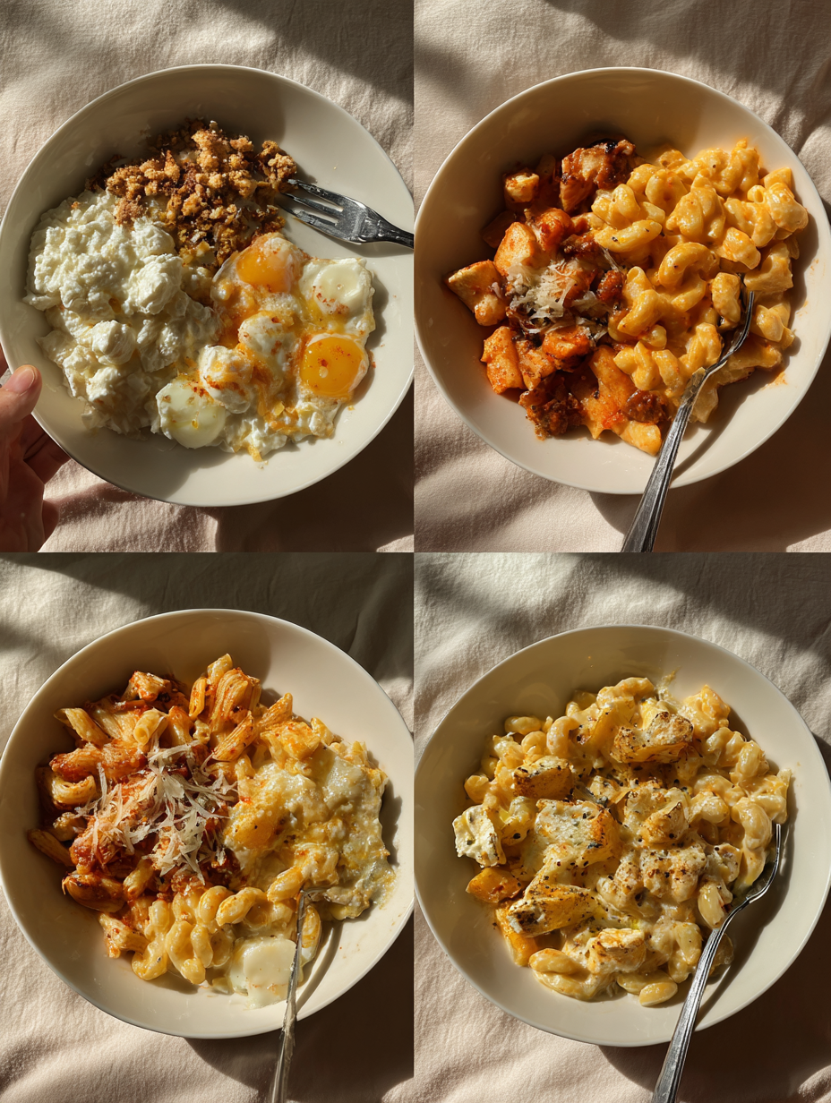 Steps for Cottage Cheese Pizza Bowl  30g Protein in Under 5 Minutes