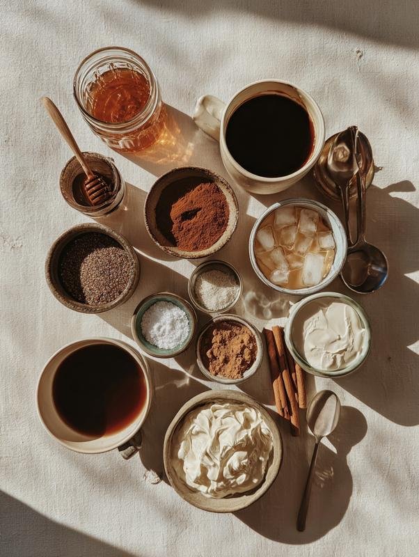 Ingredients for Honey Cinnamon Iced Coffee Recipe A Refreshing Blend of Swee