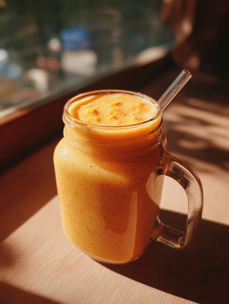 Peach Mango Smoothie Recipe Tropical Drink