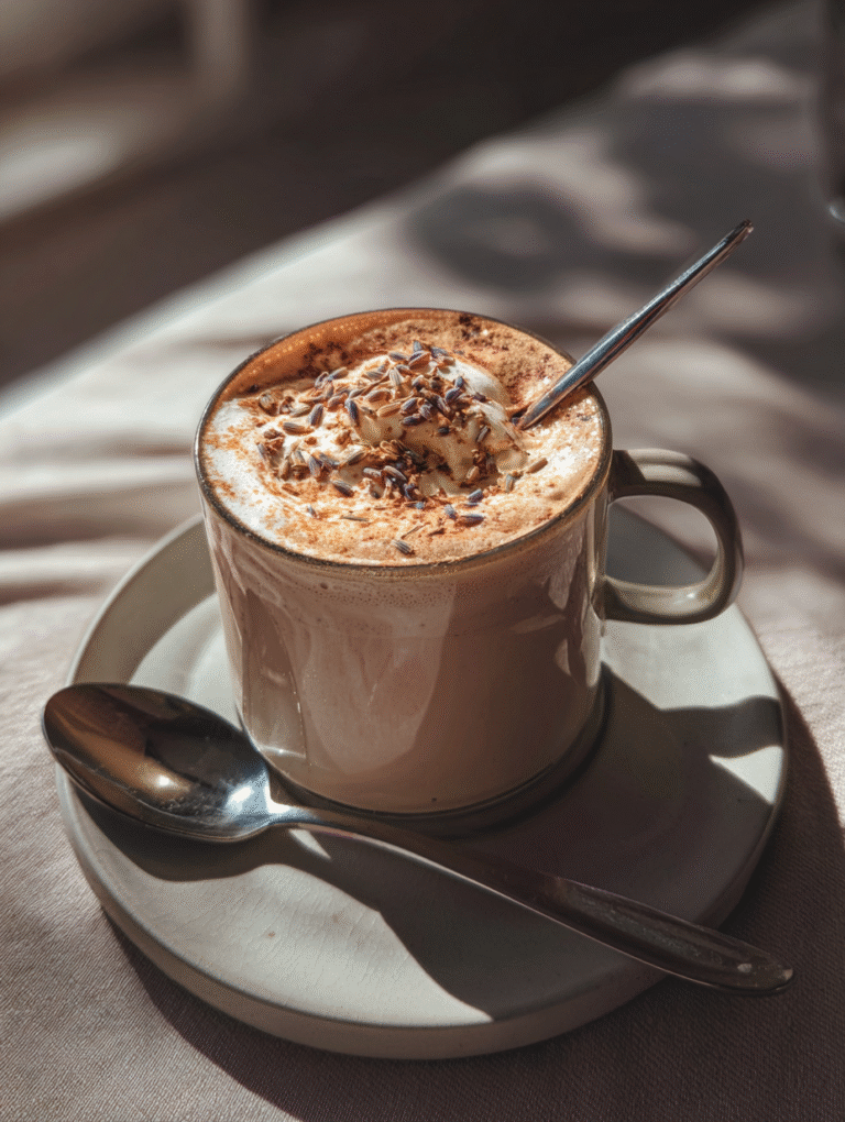 Lavender Oat Milk Latte Recipe Floral Coffee Drink