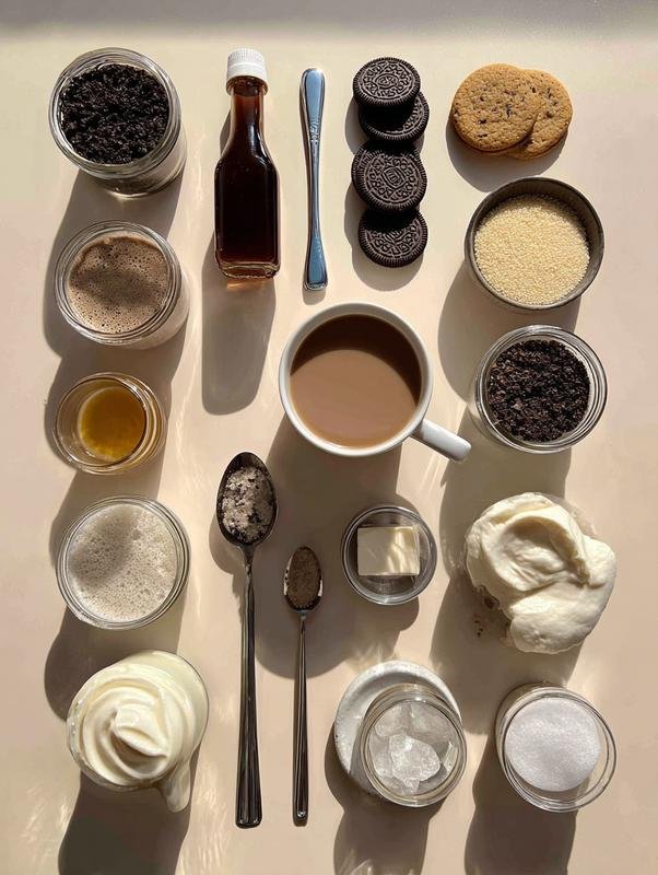 Ingredients for Oreo Iced Coffee Recipe
