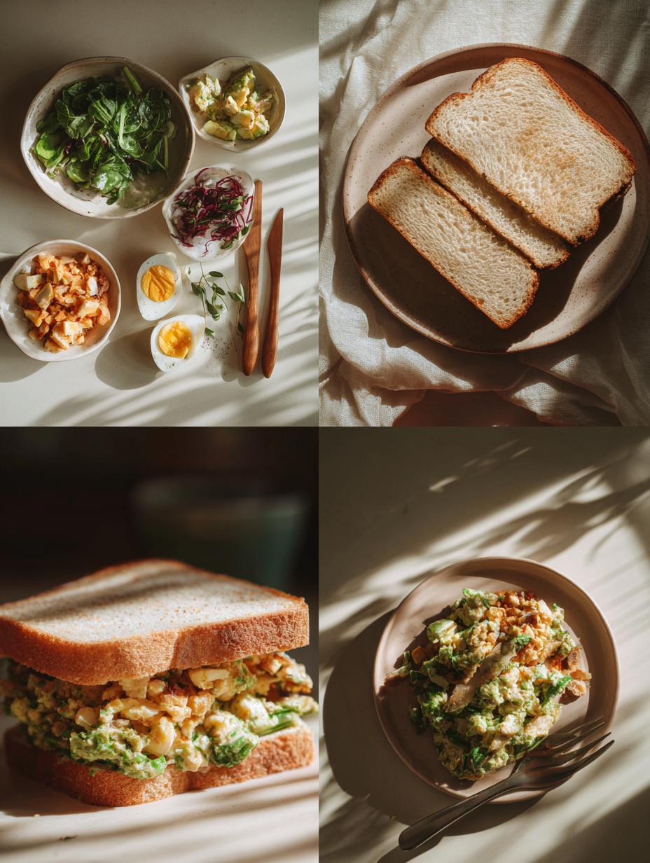 Steps for Green Goddess Salad Sandwich Recipe Viral Lunch