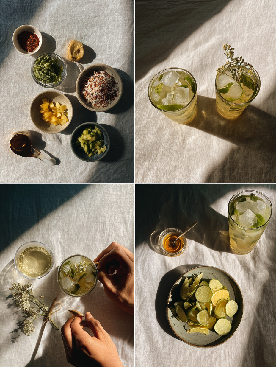 Steps for Coconut Lime Cooler Recipe TikTok Viral Mocktail