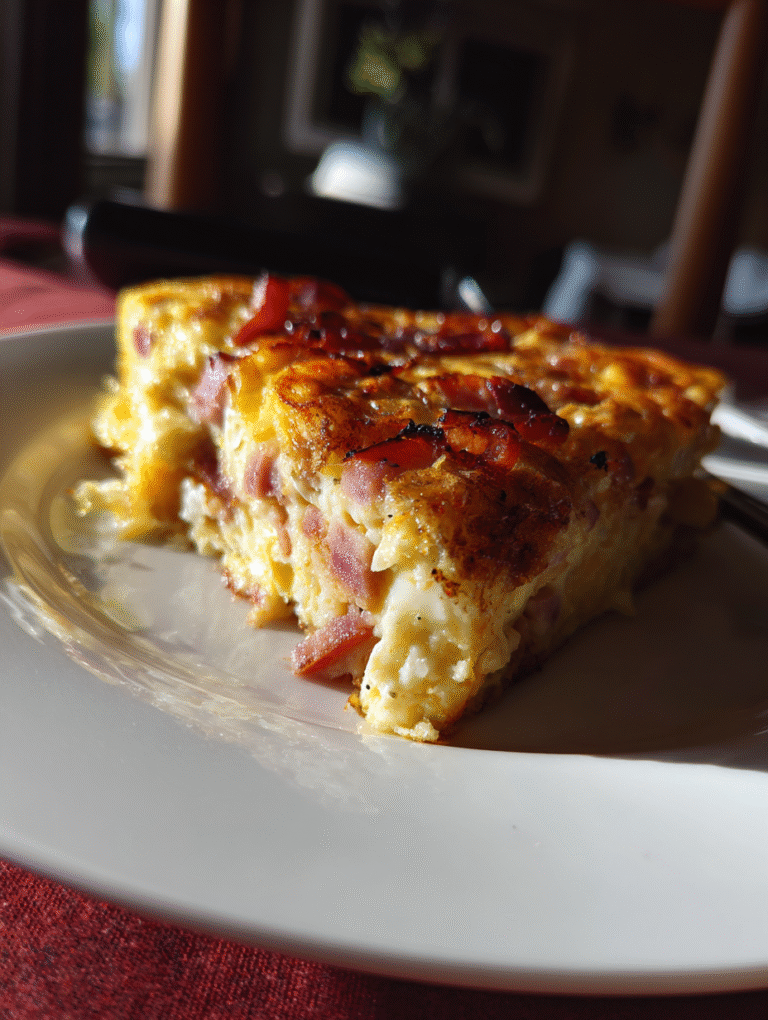 Delicious Turkey Ham Cheese Frittata