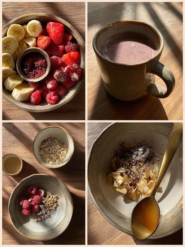 Step by step instructions for Raspberry Banana Smoothie A Burst of Flavor and Nutrition