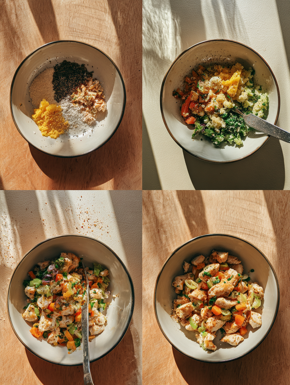 Steps for Lemon Garlic Chicken Bowl  35g Protein Meal Prep