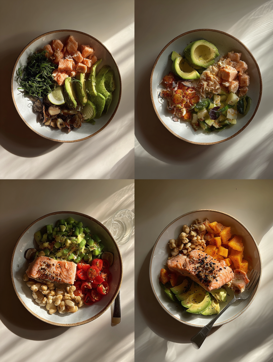 Steps for Healthy Salmon  Avocado Bowls