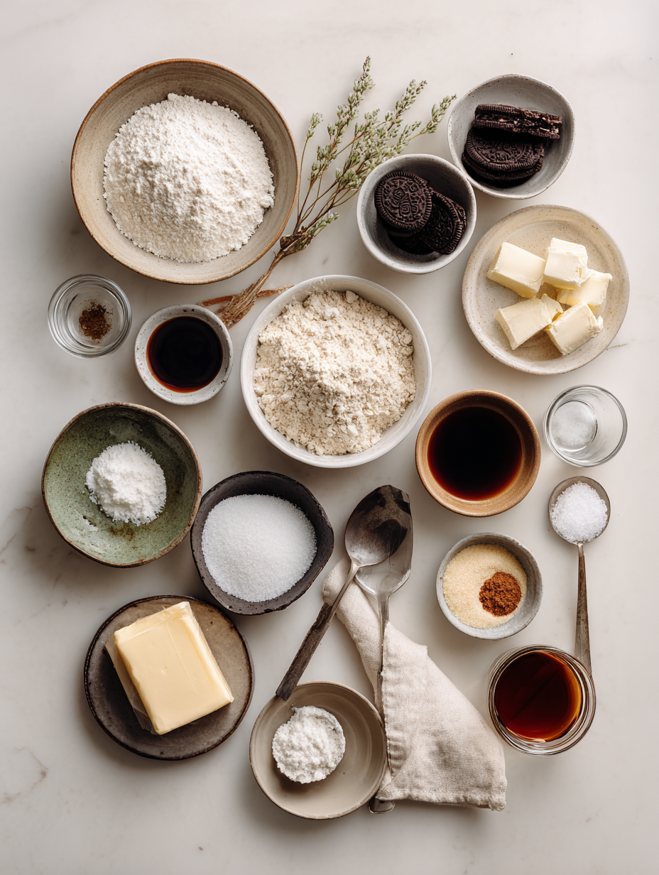 Ingredients for Oreo Iced Coffee Recipe