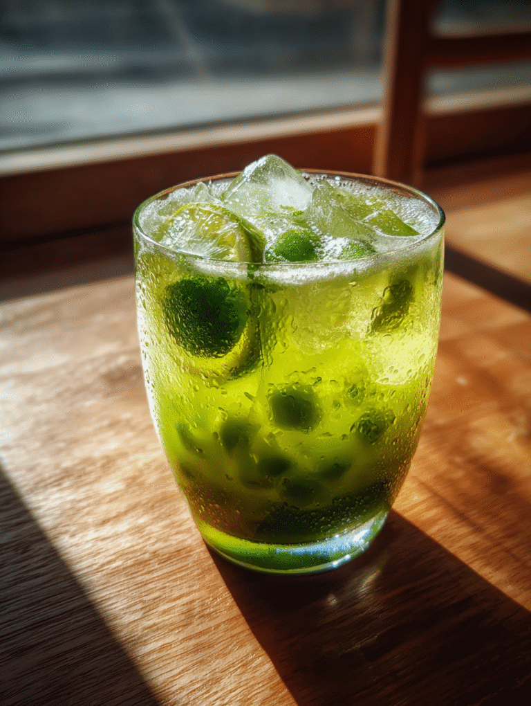 Iced Matcha Lemonade Recipe Green Citrus Drink