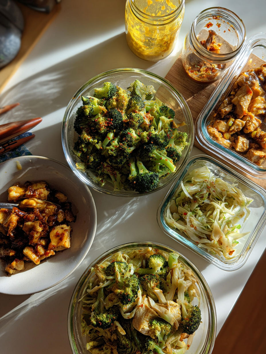 Ingredients for Balanced Meals Chicken  Broccoli Stir-Fry