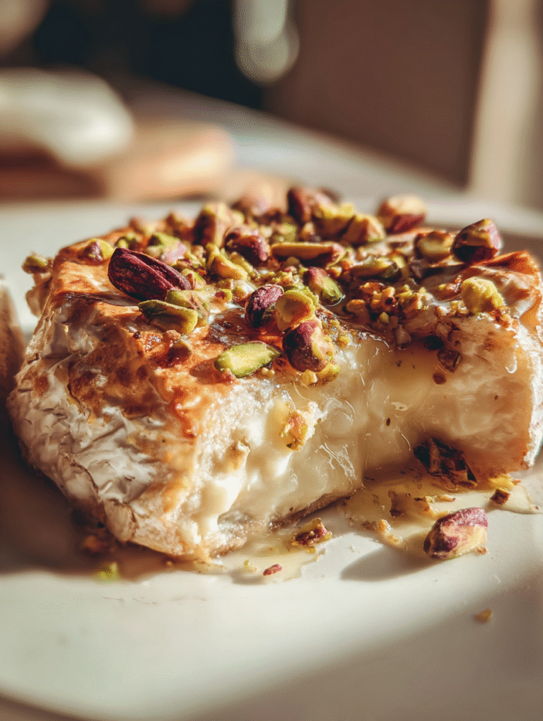 Baked Brie with Pistachio Honey Recipe Easy Appetizer