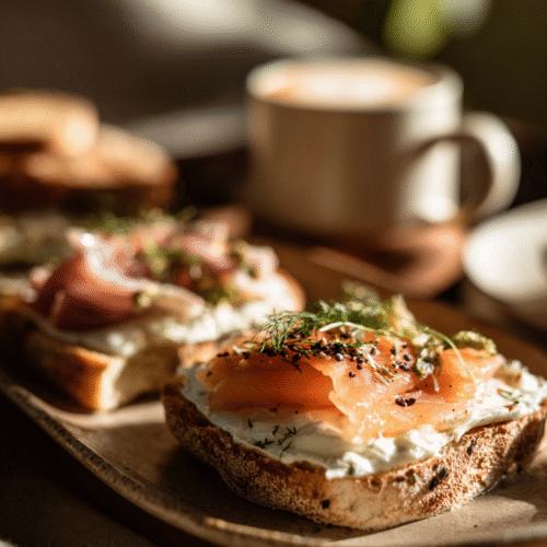 Smoked Salmon Bagel Board Recipe Brunch Platter