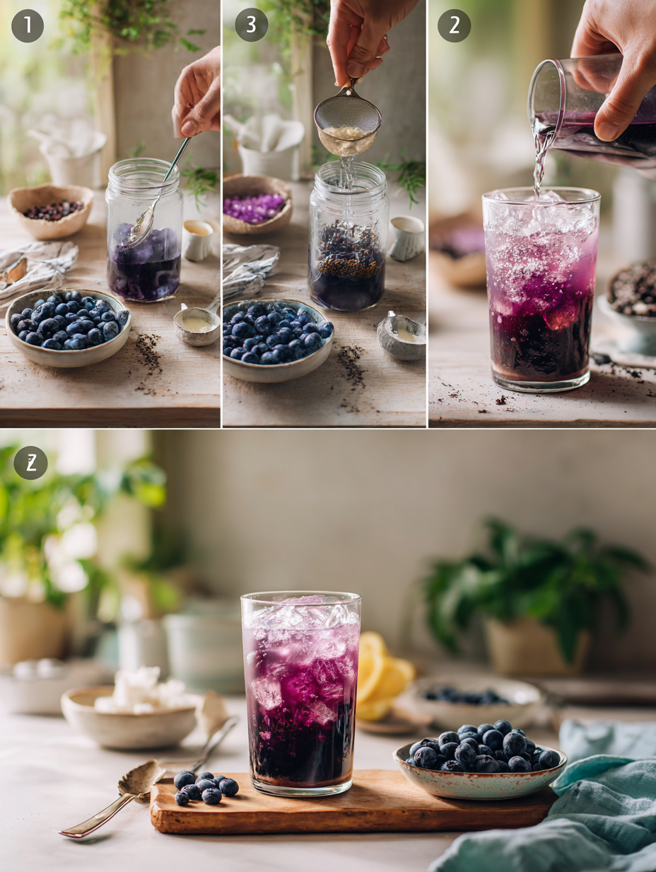 Step by step instructions for Indulge in the Refreshing Goodness of Blueberry Iced Tea